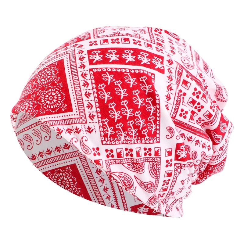 Winter Paisley Pattern Baggy Beanie Hat For Men Women Slouchy Hat Skiing Warm Cap Hip Hop Baggy Cap Chemo Cap Thin Turban