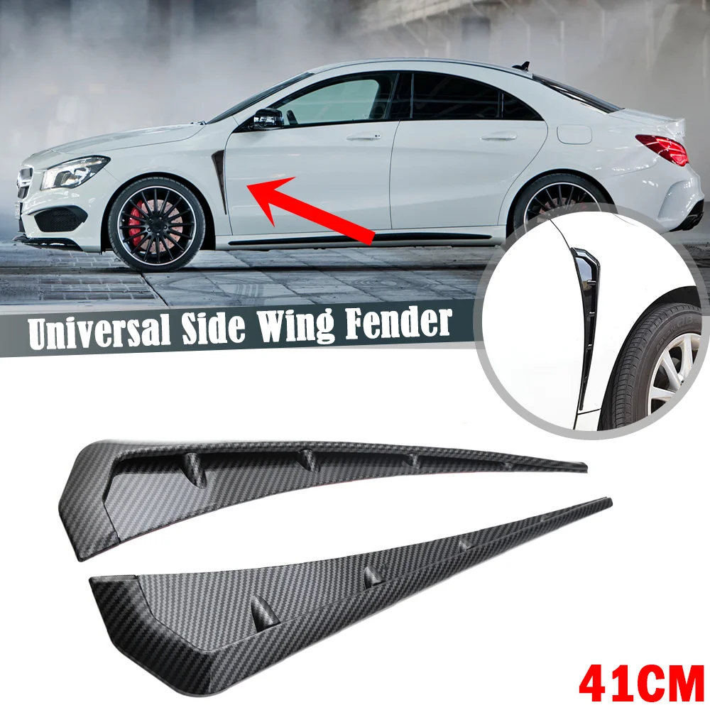 

Black / Carbon Look Car Shark Gills Universal Fender Side Air Flow Outlet Vent Decoration Sticker Trim Cover Decal Car Styling