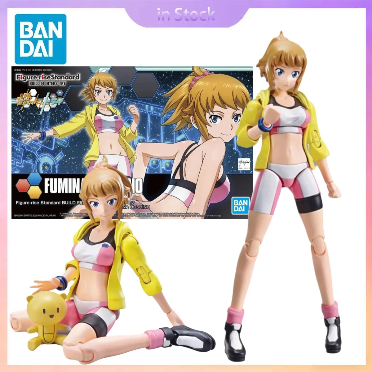 ฟิกเกอร์แท้จาก Bandai ของแท้พร้อมส่ง รุ่น Figure-rise Standard ฟูมินะ โฮชิโนะ กันดั้ม ของสะสมอนิเมะ ฟิกเกอร์แอคชั่น โมเดล ของเล่น ของขวัญ