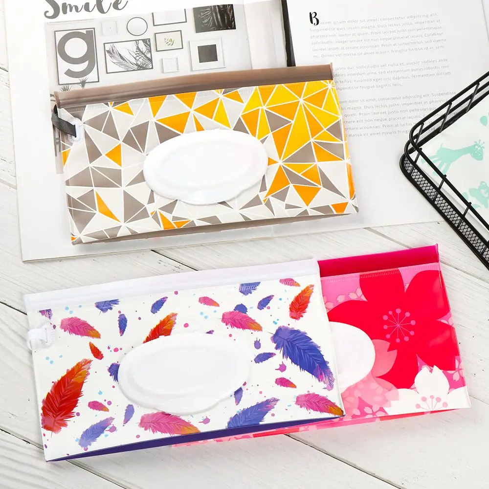 1 pz moda carino flip cover prodotto per bambini custodia da trasporto portatile custodia cosmetica scatola di fazzoletti salviette umidificate borsa accessori per passeggino