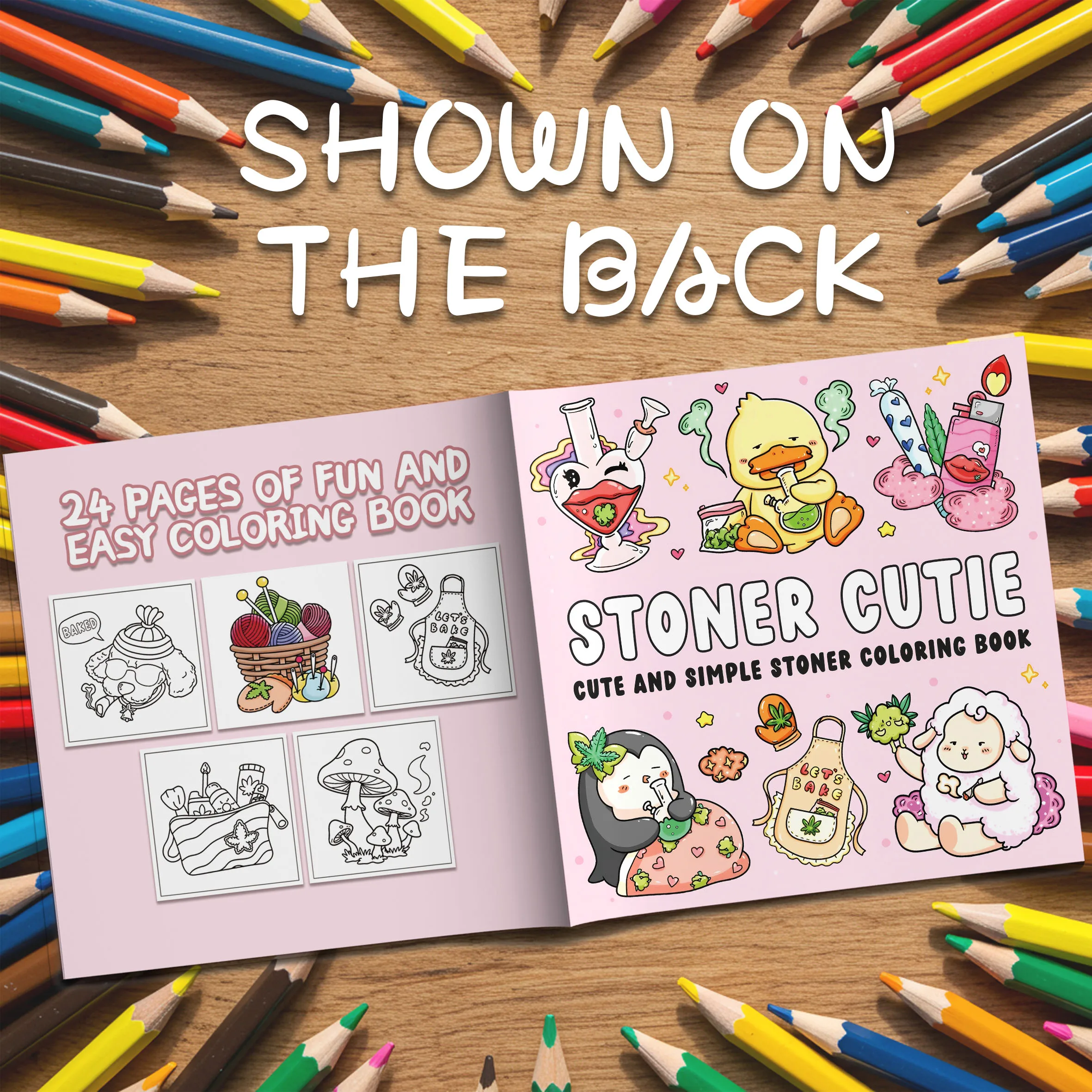 Adult Picture Book: Cute Animal Coloring Book with 24 Pages for Relaxation - Stoner Coloring Practice, 7.8-Inch Size