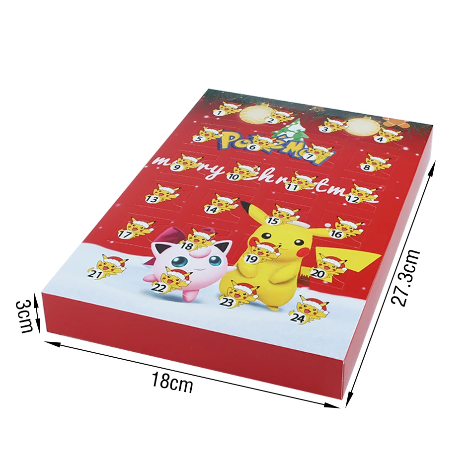 24개 세트 포켓몬 피규어 크리스마스 할로윈 어드벤트 캘린더 선물 귀여운 피카츄 애니메이션 피규어 액션 PVC 모델 어린이 장난감