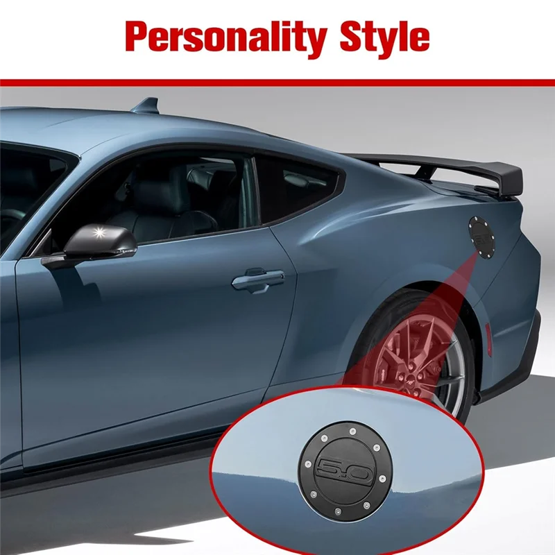 Fuel Filler Door Cover Trim Accessories Car Gas Tank Cap Cover For Ford Mustang 2024 2025 view 3