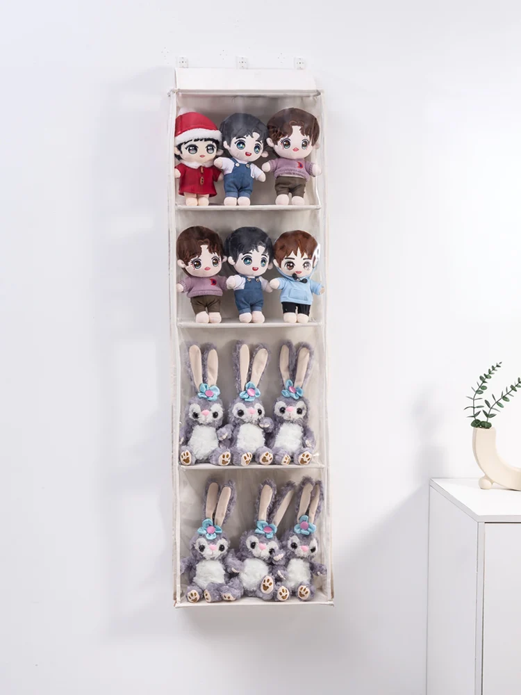 cotton-doll-storage-bag-wall-hanging-dustproof-transparent-plu-toy-figure-organizer-door-ba-storage-solution-japanese-sle