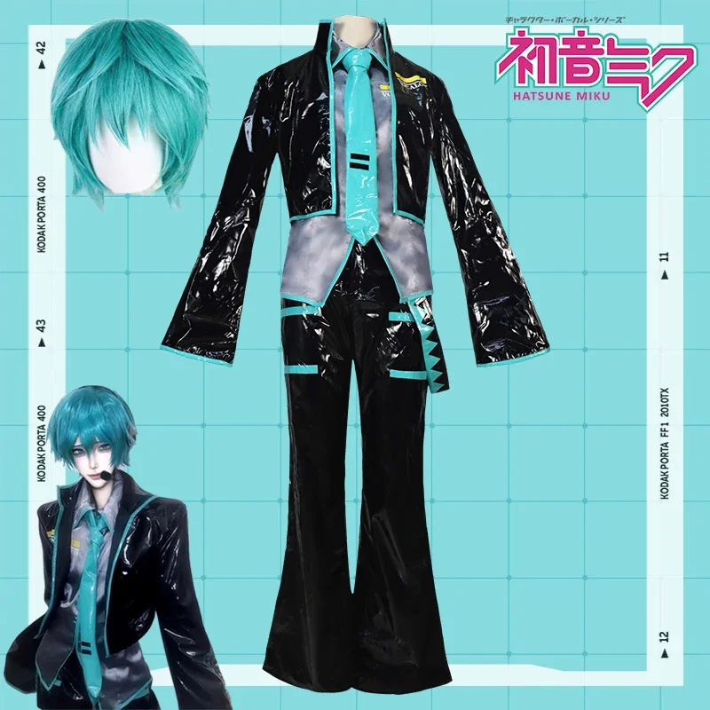 

Anime Mikuo Male version Cosplay Costume Green Color Full Set Perfect Custom black jackets 2025 Hot Sale