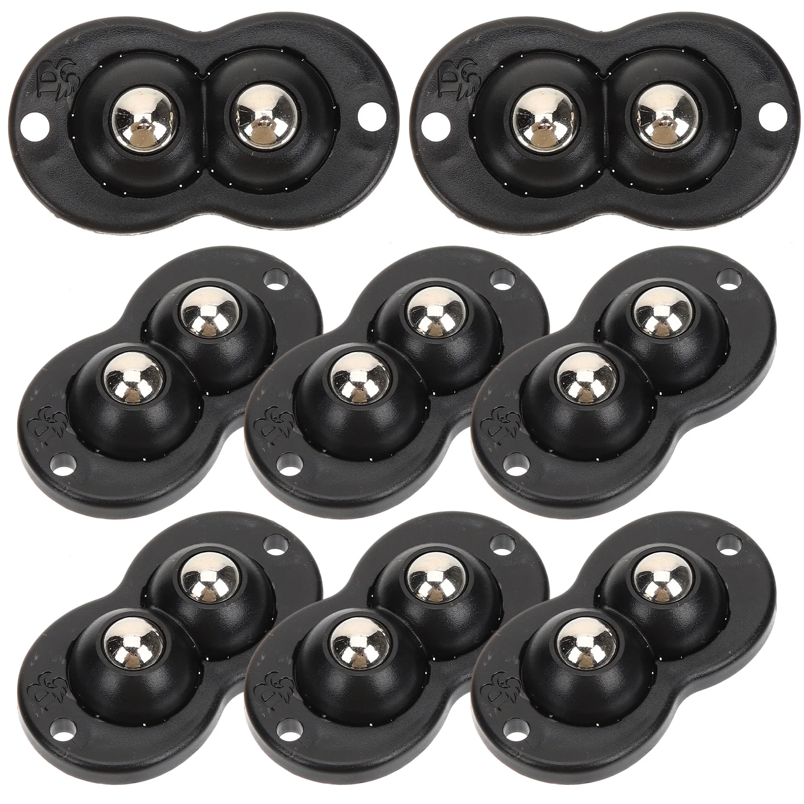 

8 Pcs Universal Wheel Mini Caster Storage Bins Stick on Wheels Abs Swivel Casters