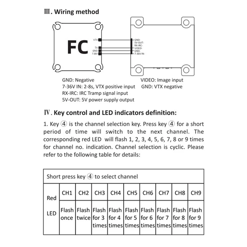 1,2G 1,3G 2W VTX 9 canales 2000Mw FPV transmisor de vídeo 7-36V para FPV RC Racing Drone-A22K