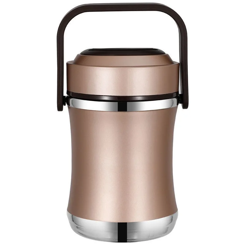 304 Stainless Steel Insulated Lunch Box, 3-Tier Vacuum Thermal Food Jar with Handle,Leakproof Bento Box for Office,School&Picnic