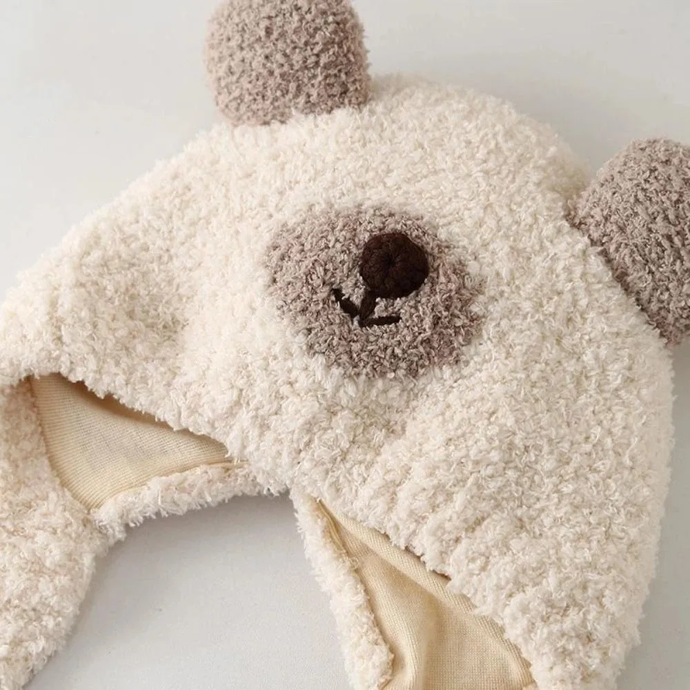 

Cute Winter Baby Crochet Hat Cold-Resistant Breathable Toddler's Knitted Hat Windproof Thermal Ear Protection Hat Infant Wear