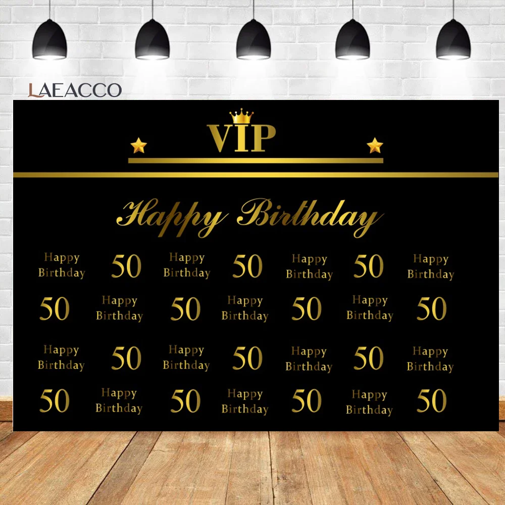 Laeacco Vip Party Photocall Black Golden Sequins Polka Dots Customized Photography Backdrops Birthday Backgrounds Photo Studio