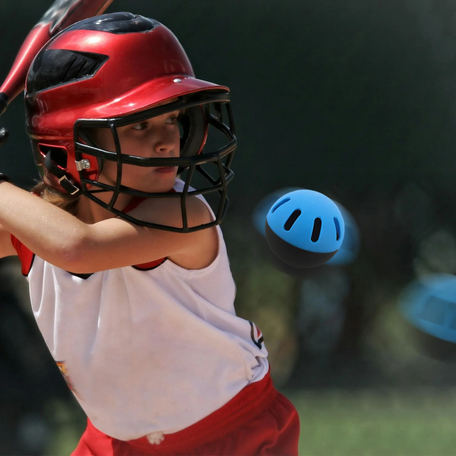 

2Pcs Hollow Eva Baseball Practice Balls Soft Batting Throwing Balls for Indoor Outdoor Training Plastic Hollow Exercise Ball