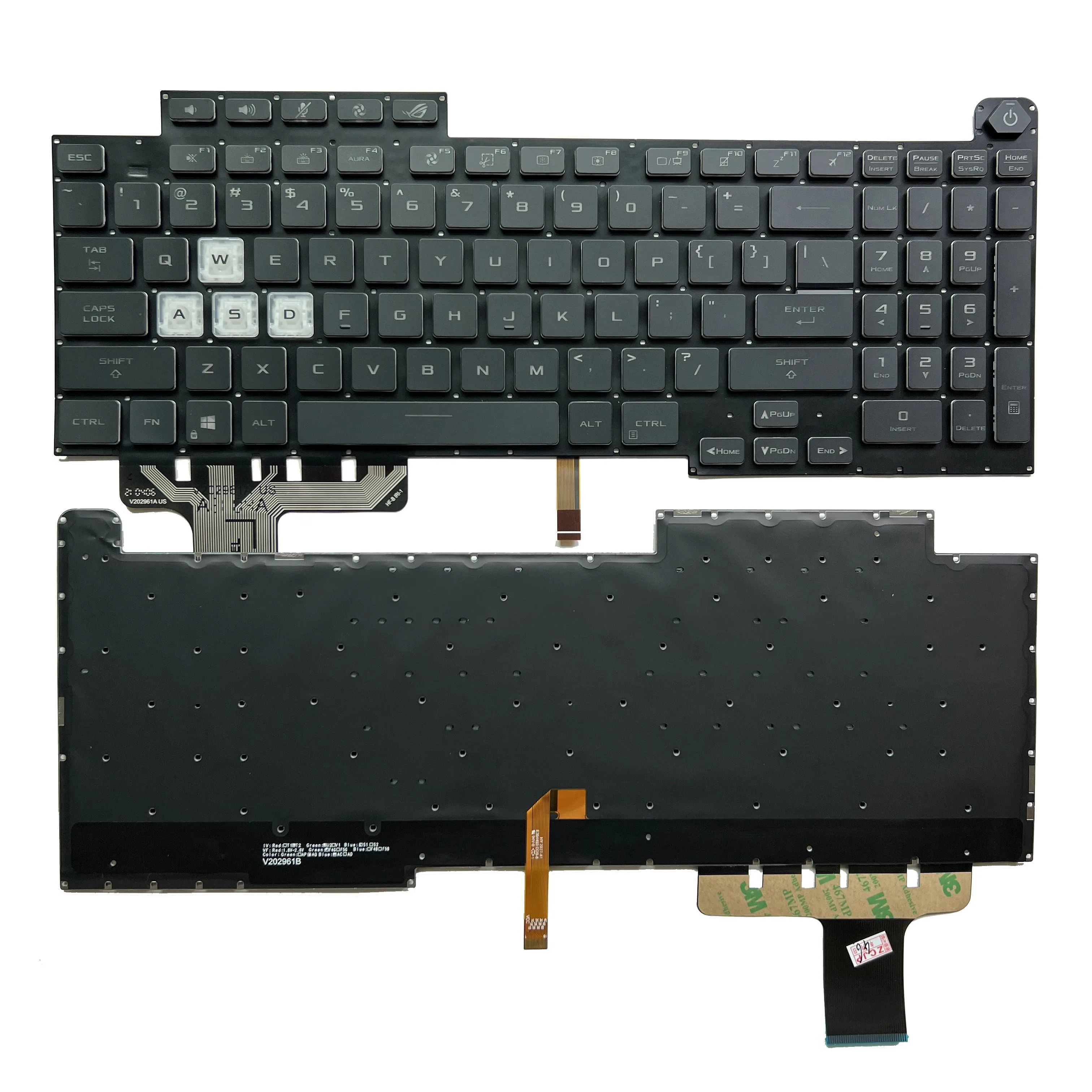 Russsian US RGB Backlit Laptop Keyboard for ASUS ROG Stirx G17 G713 G713Q G713QE G713QR G733 G733Q G733QS RU