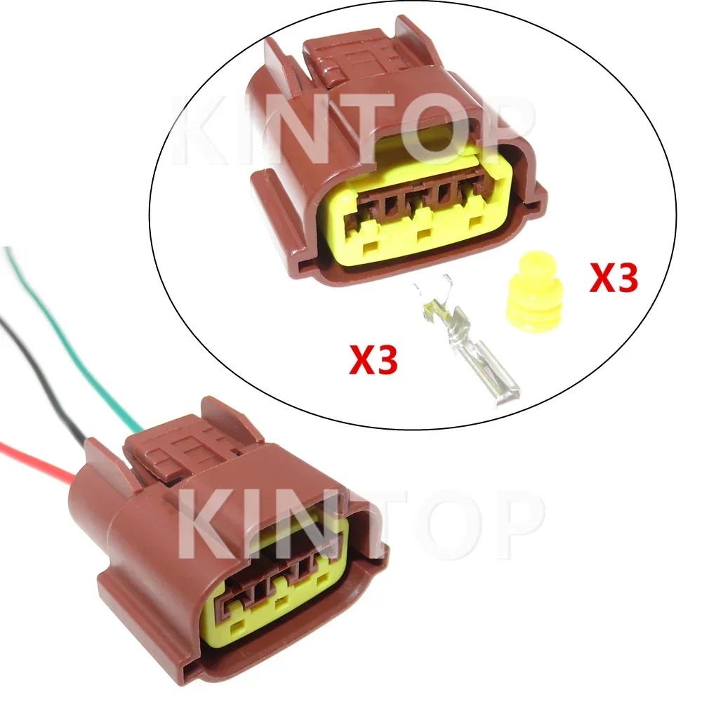 

1 Set 3 Pins AC Assembly Car Ignition Coil Electric Wire Socket 6098-0142 Auto Throttle Position Sensor Sealed Cable Connector