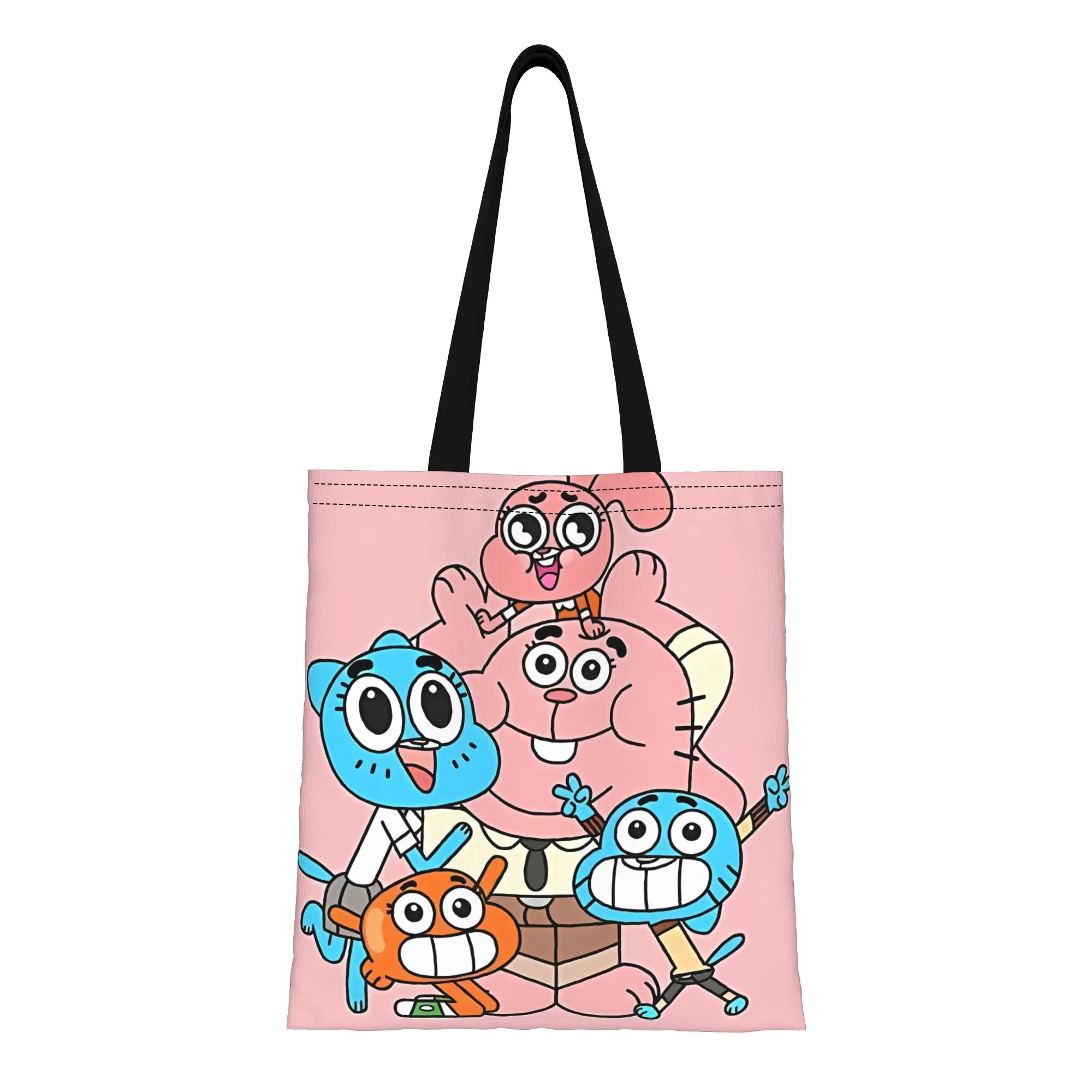 

Сумка-тоут G-Gumballs с милым мультяшным рисунком для женщин, для покупок, путешествий, активного отдыха, прочная сумка через плечо, подарок на выпускной