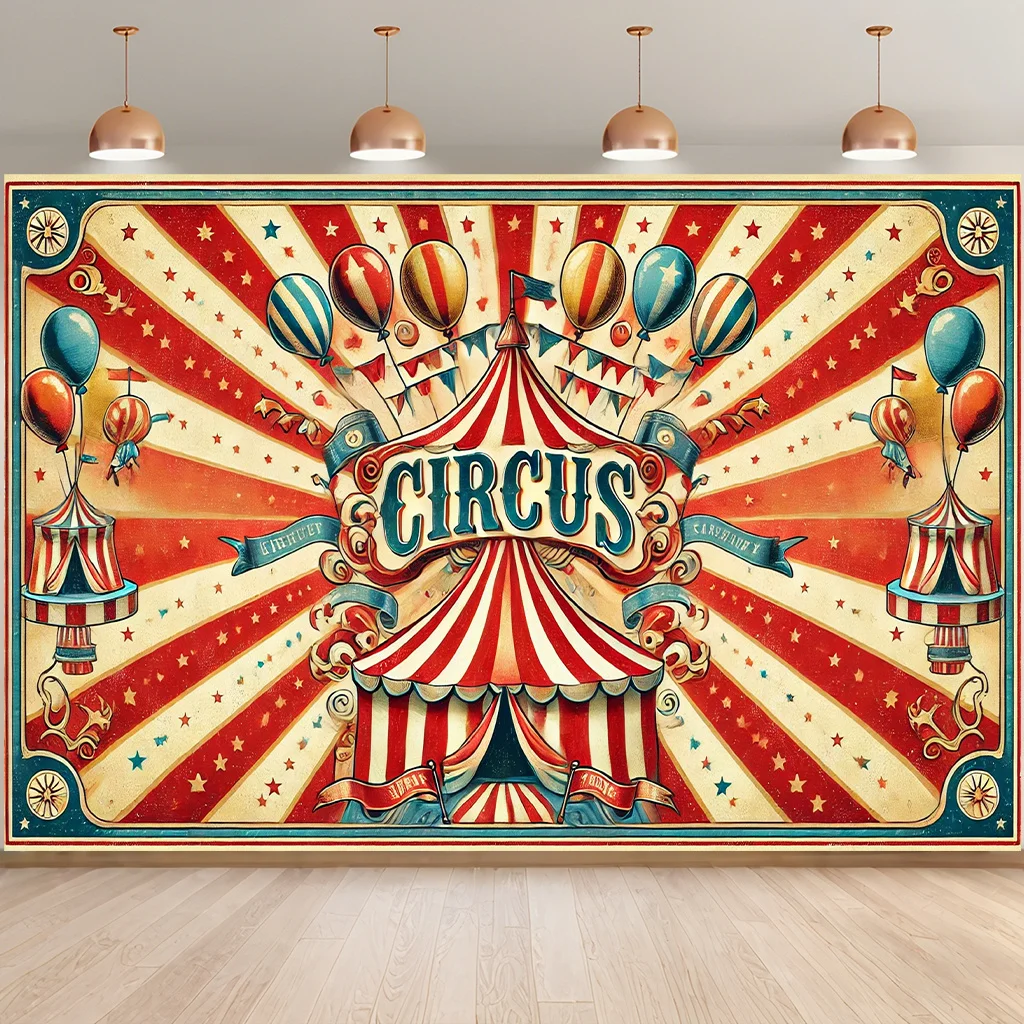 Tapiz de poliéster de circo Vintage para sala de estar, dormitorio, oficina, art deco, occidental, 150x230cm, 1 ud.