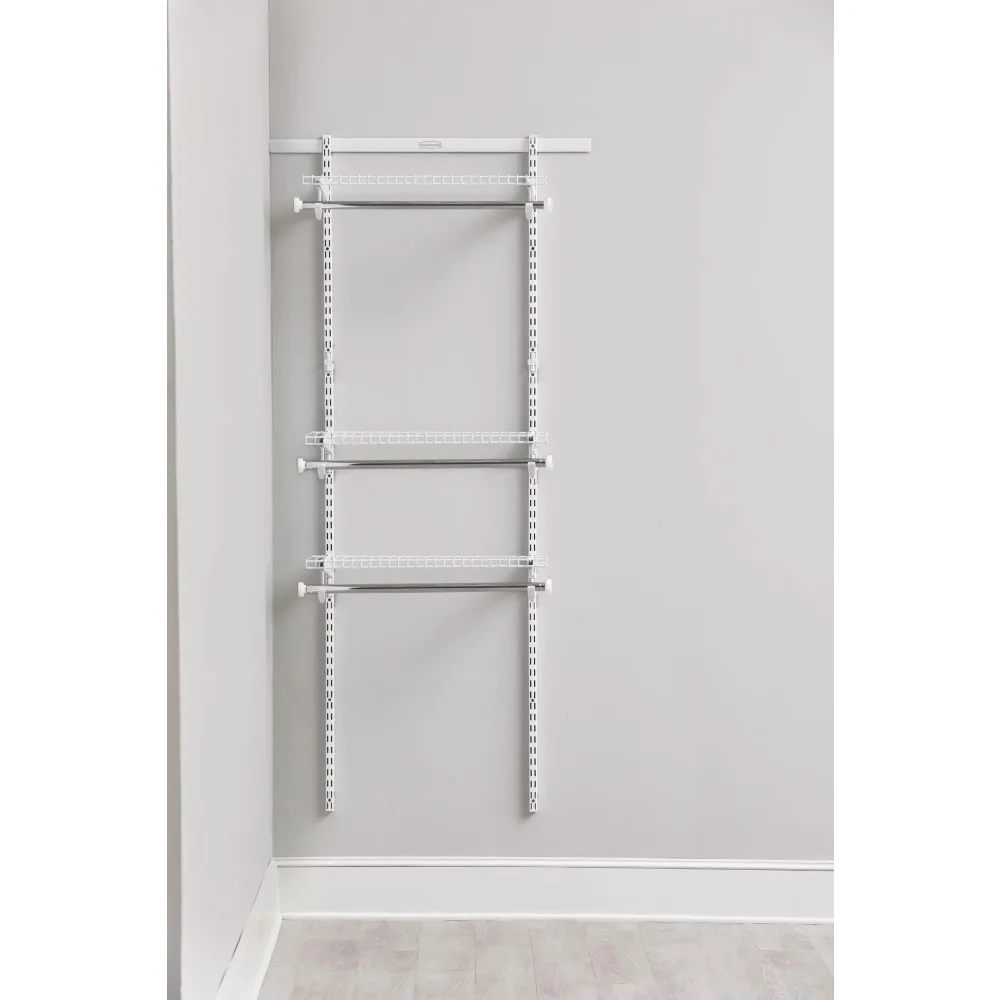 Closet Kit, 2-4ft Steel Expandable Closet Kit Organization Storage Solution, Clothes Storage