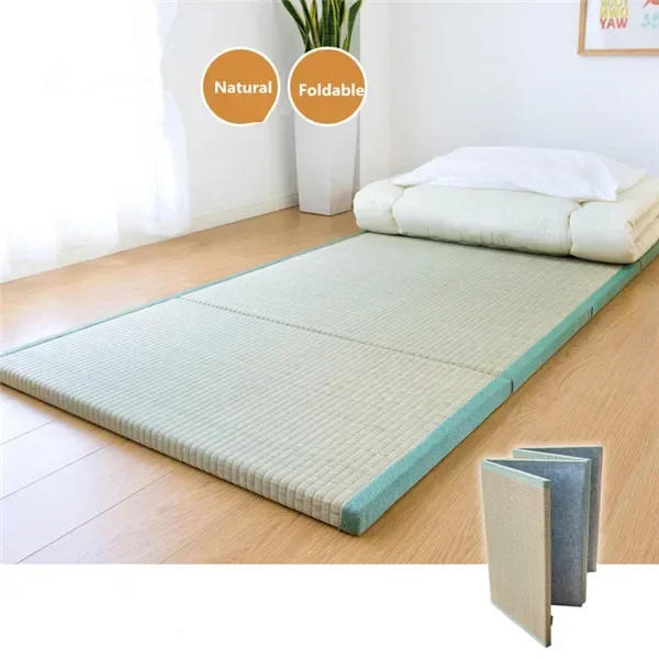 Colchón Tatami tradicional japonés plegable, colchoneta Rectangular grande para suelo, Yoga, dormir, ropa de cama cómoda, recién llegados