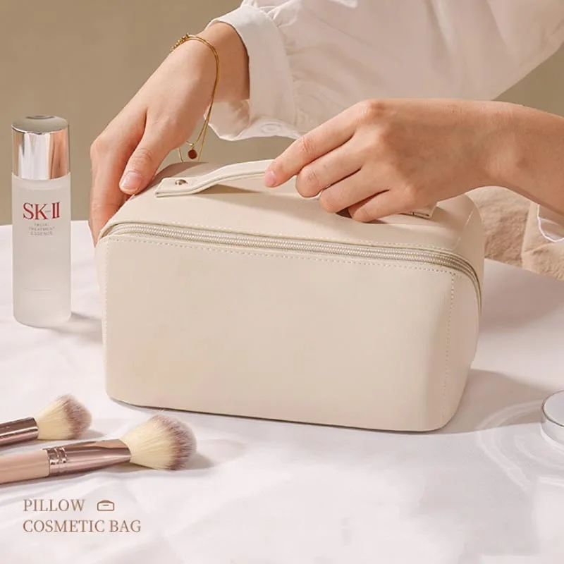 Make-up bag ladies new waterproof large-capacity hand-held make-up brush case portable travel toiletries bag