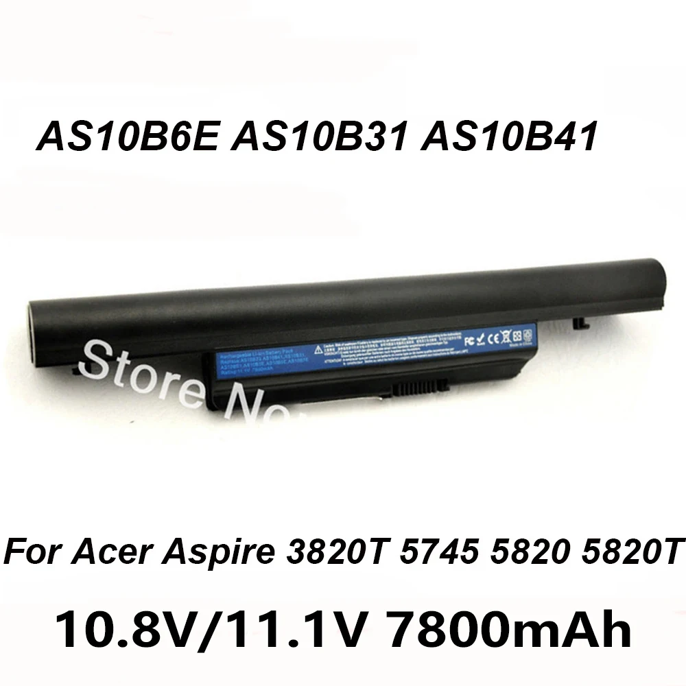 AS10B6E AS10B31 AS10B41 AS10B71 7800mAh Laptop Battery For Acer Aspire 3820 3820T 4820T 4553 5625 5745 5745P 5820 5820T 7745