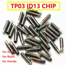 5 pz 10 pz 20 pz Auto chiave Chip vuoto ID13 Chip di vetro TP03 id 13 vetro Auto Transponder chip per Acura per Buick per Honda