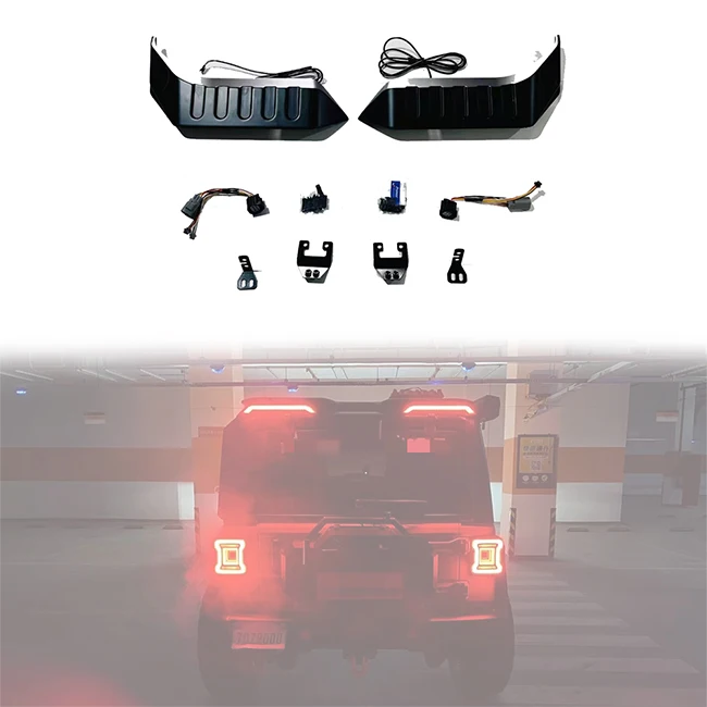 

For LUMA 4x4 Car Accessories Hot Sale Rear Sand Shelter Bracket With Light Rear Spoiler For Jeep Wrangler JL 2018+ Jk 2007-2017