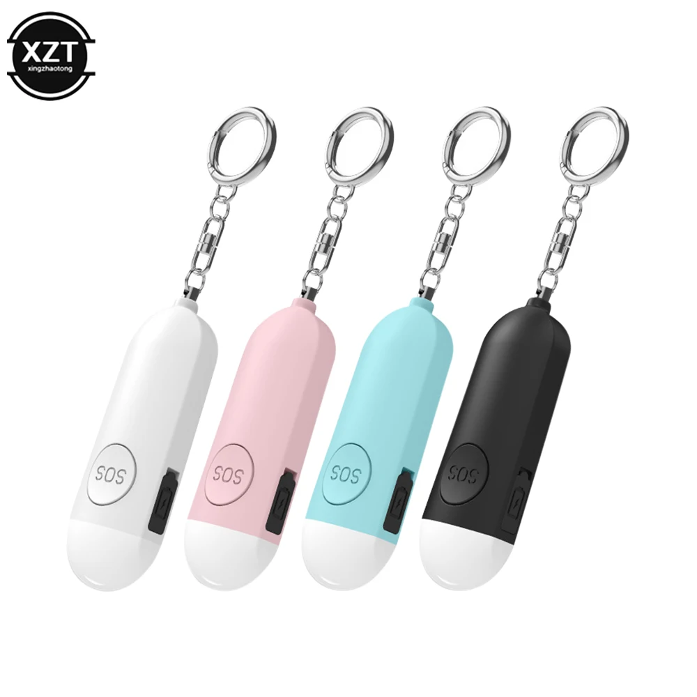 Auto-defesa Alarme Keychain para Mulheres e Meninas, Alerta de Segurança Pessoal, Alarme de Emergência Alto, Anti-Lobo, Security Protect, Scream, 130dB