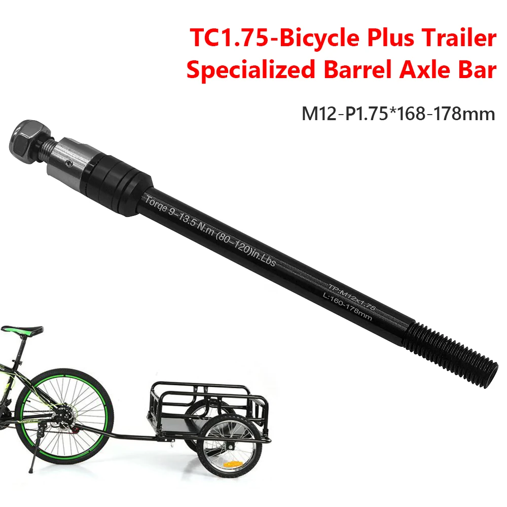 Eje pasante para remolque de bicicleta 160-178mm, para remolque de carga, remolque infantil y enganches de remolque de bicicleta