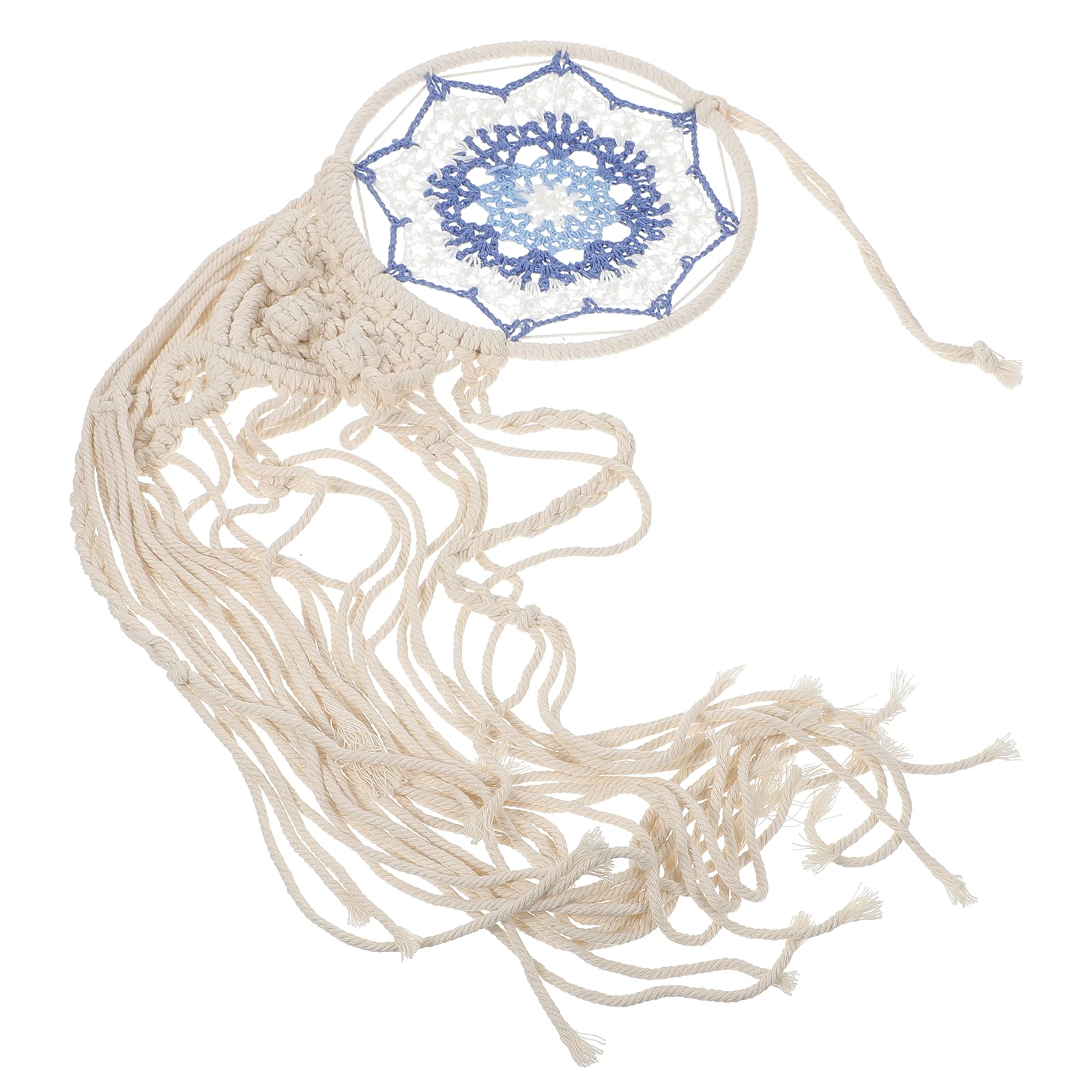 

Dream Catcher Woven Design Blue Cotton Thread Wall Hanging Decor Bedroom Balcony Hotel Home Decorative Hangings