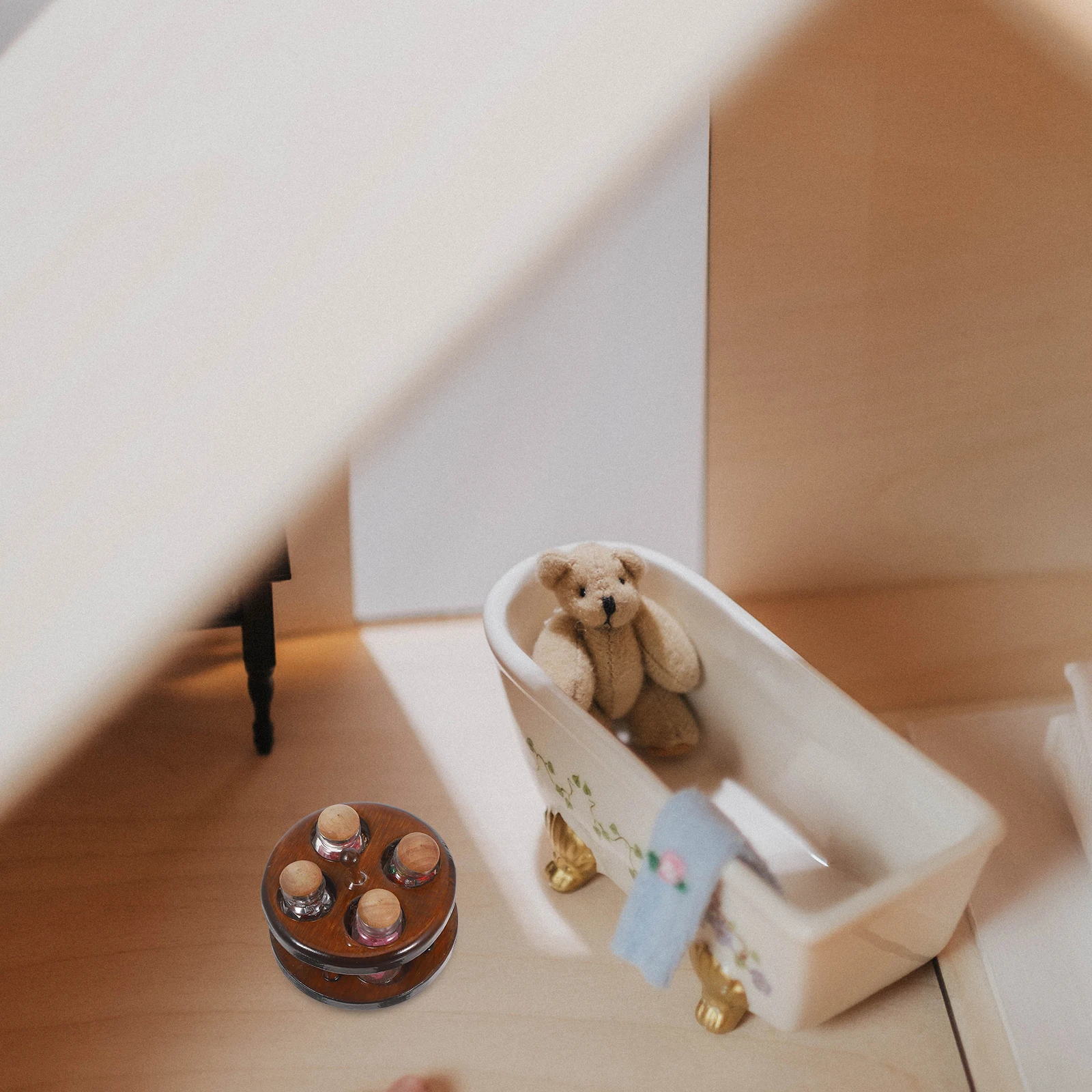 Maison cuisine jouets maison de poupée accessoires de cuisson ustensiles Miniature support ustensiles de cuisine