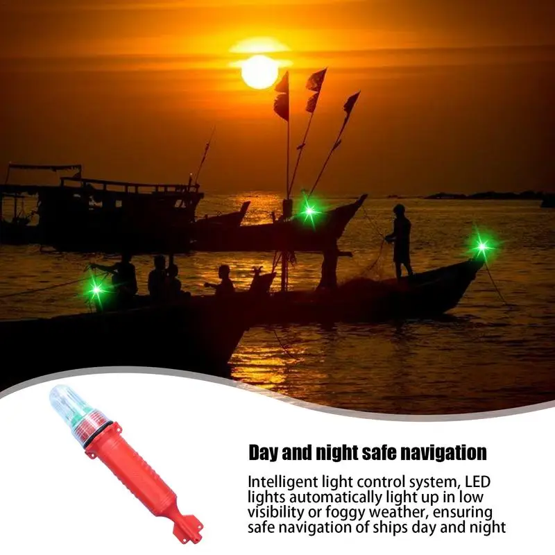 Fishing Led Flares Fish Luring Tool Light Sensing Day Night Safety Flares Boating Flares Boating Safety Kit Fish Luring Light