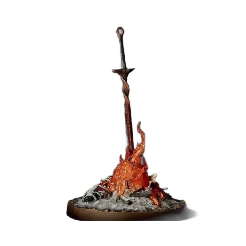 Figura de acción de Dark Souls, inspirada en el anime, con diseño de hoguera encendida, juguete coleccionable, adorno para escritorio, modelo, regalo de cumpleaños.
