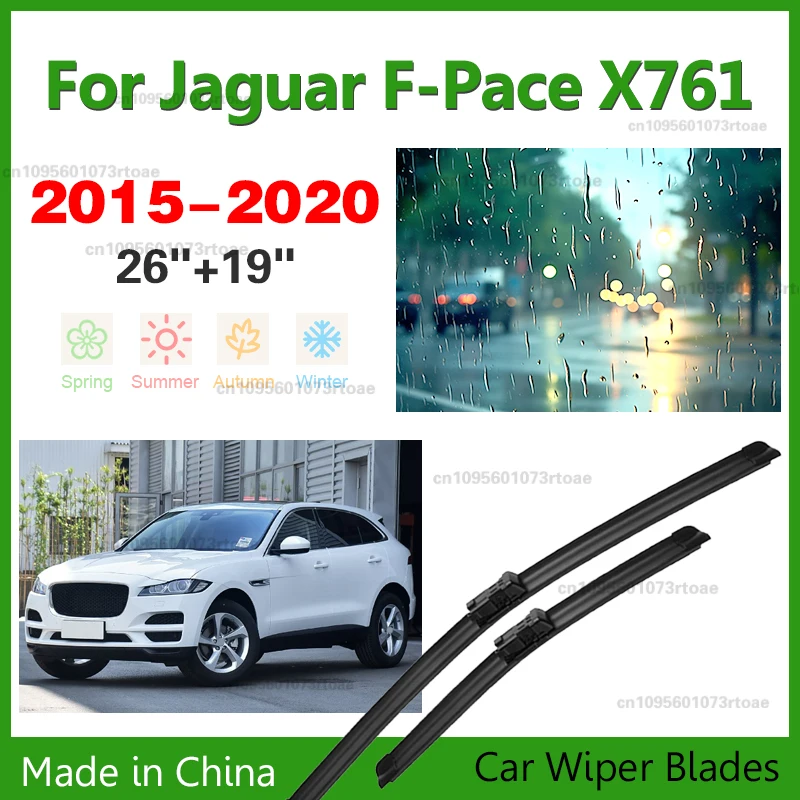 

Wiper Front Wiper Blades For Jaguar F-Pace X761 2015 2016 2017 2018 2019 2020 Windshield Windscreen Front Window 26"+19"