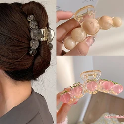 Big Pearls Acrylic Hair Claw Clips Korea Elegant Planet Sweet Hairpins Makeup Hair Styling Barrettes for Women Hair Accessories