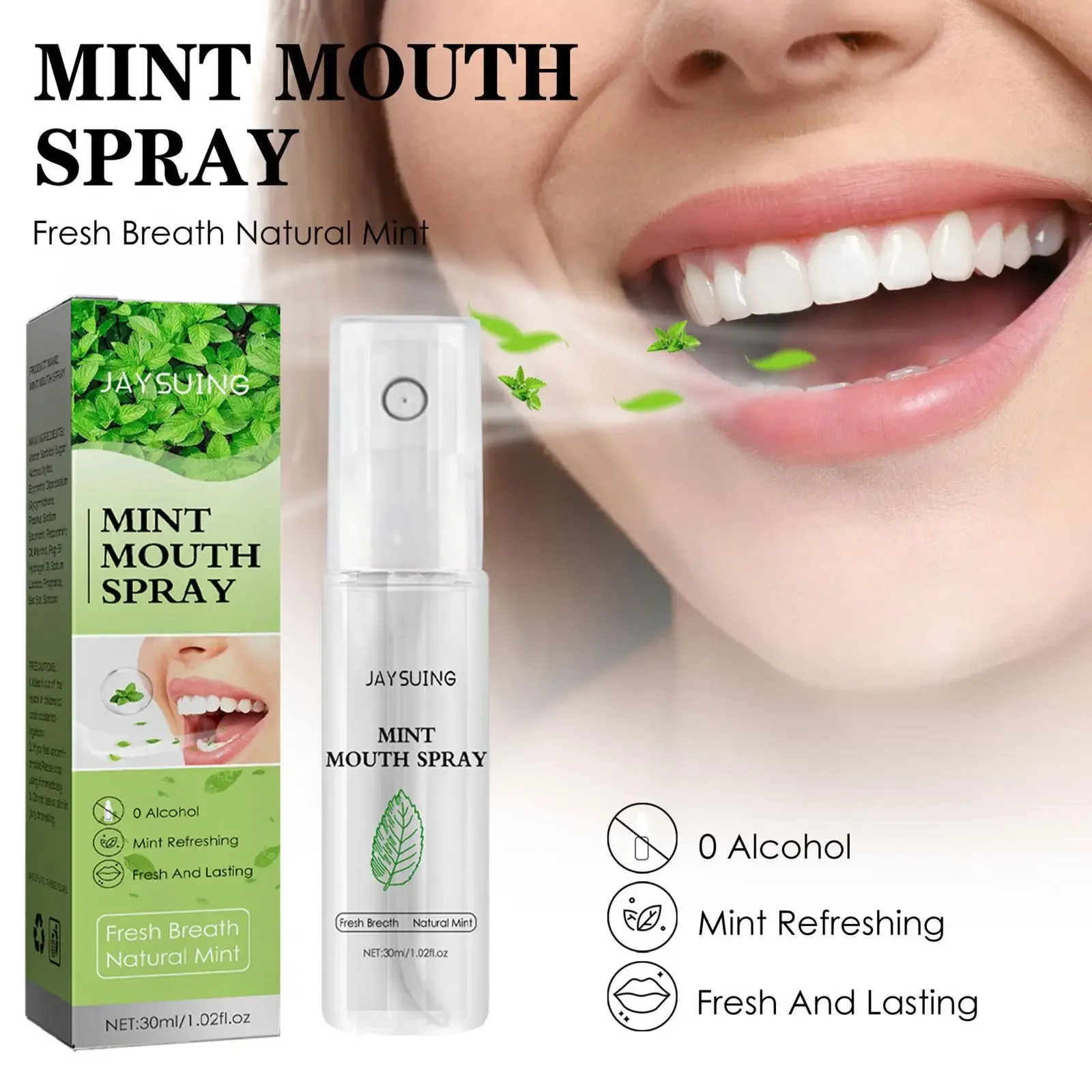 30ml Mint Spray Breath Freshener Mouth Spray Odor Treatment Spray Refresher Fresh Breath Remove Bad Breath Smoke запах изо рта