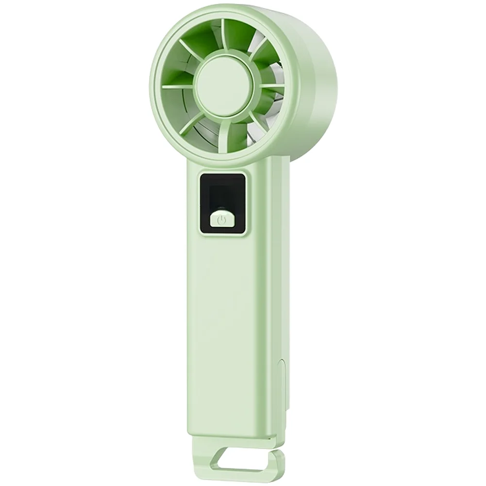 Foldable Handheld Fan with Digital Display Showing Real-Time Airflow Value and 199 Speed Tiers for Responsive Personal Cooling