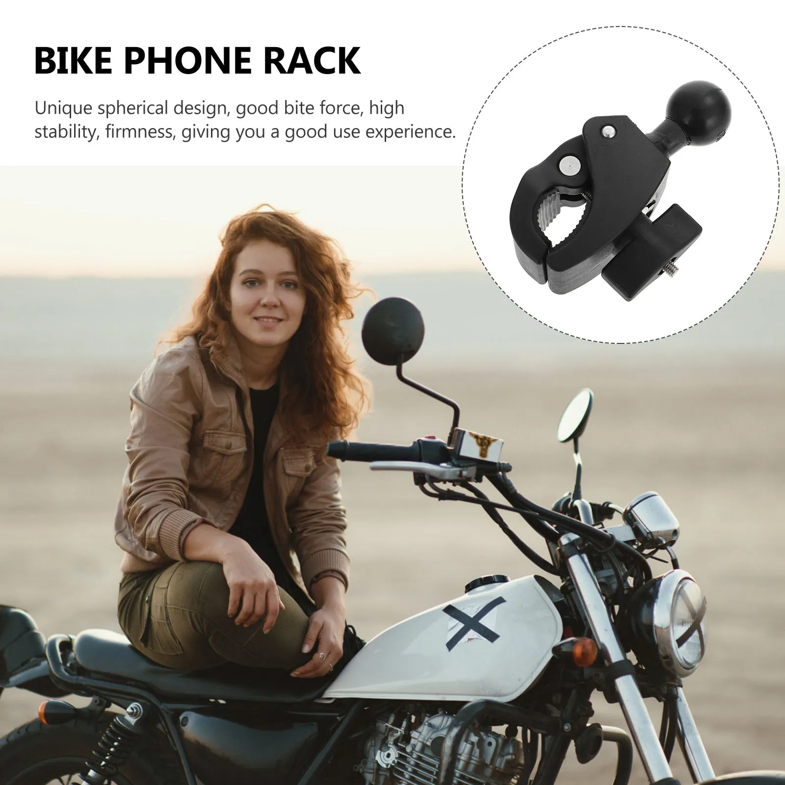 

Motorbike Phone Holder Spherical Bicycles Base Stand Handlebar Bike Rack Motorcycle Bracket Cellphone Mount Adjustable Wide