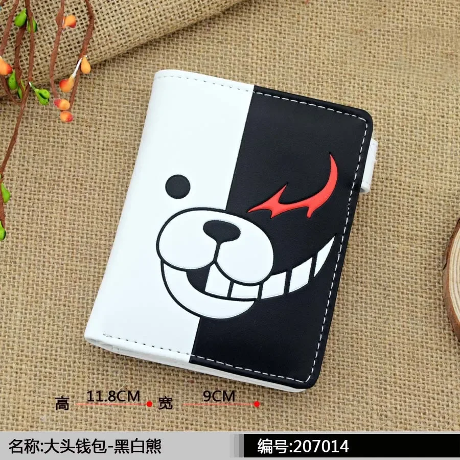 Anime Danganronpa Men Wallets Monokuma Cartoon Short Purse With Coin Bag