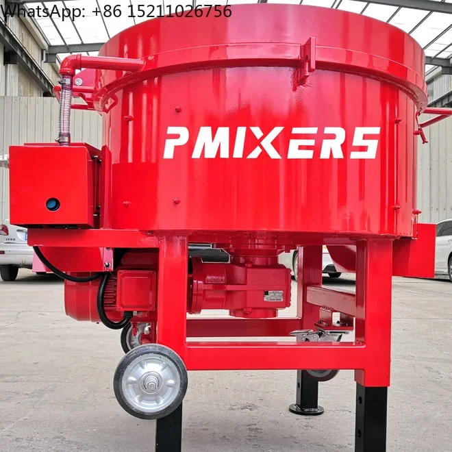 Refractory site use mobile mortar pan mixer electric motor concrete cement mixer