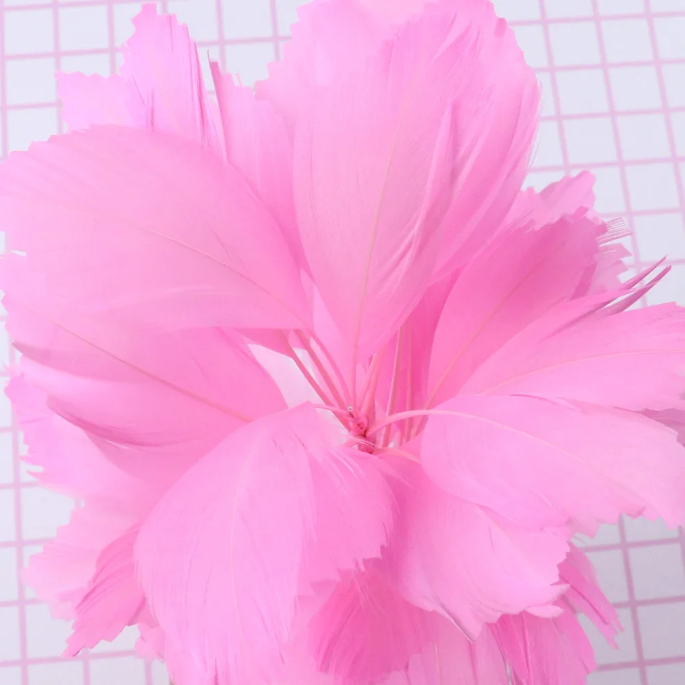 1bunch/lot Goose Feather Flower for Hat Headdress Home Decoration Belly Latin Dance Headpieces DIY Crafts Accessories Plumes