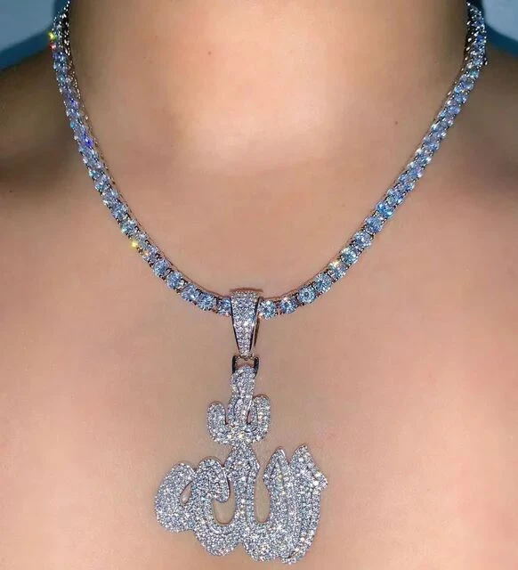 Iced allah pendant deals