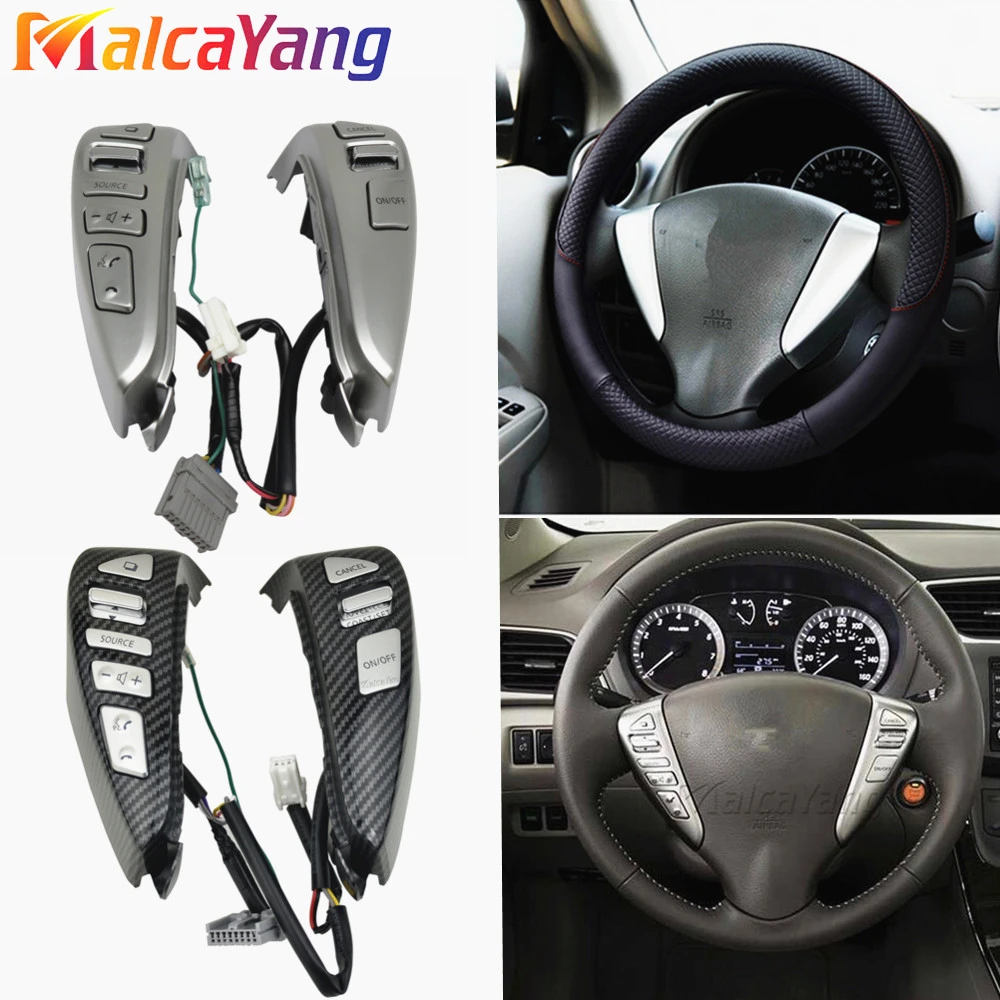 

For Nissan Sentra Livina Almera Cube Versa 25550-3DA6A New Cruise Control Switch Audio Volume Button Steering Wheel Buttons