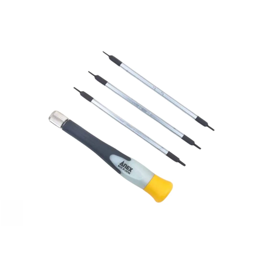 ANEX Precision Screwdriver Set 5Pcs with Tool Bag Interchangable Phillips/Slotted/Torx Bits Made in Japan No.3600/No.3602 view 4