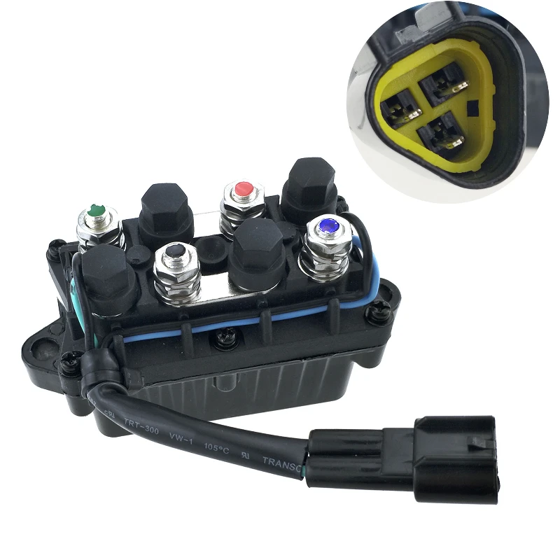 

Motorcycle outboard power lift relay assembly