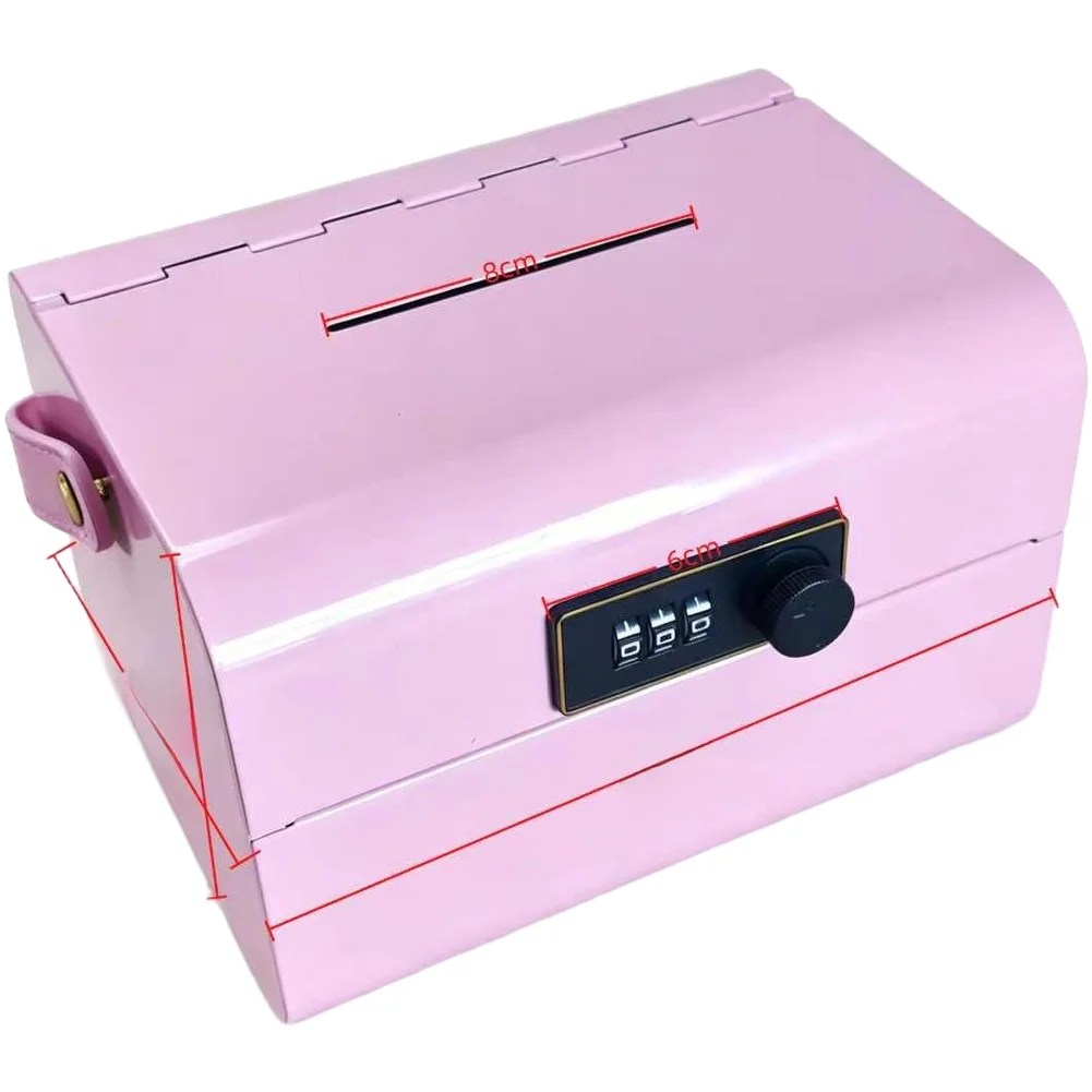 Compact Yet Spacious Locking Money Box Made from Reinforced Steel with Intuitive Clockwise Counterclockwise Opening