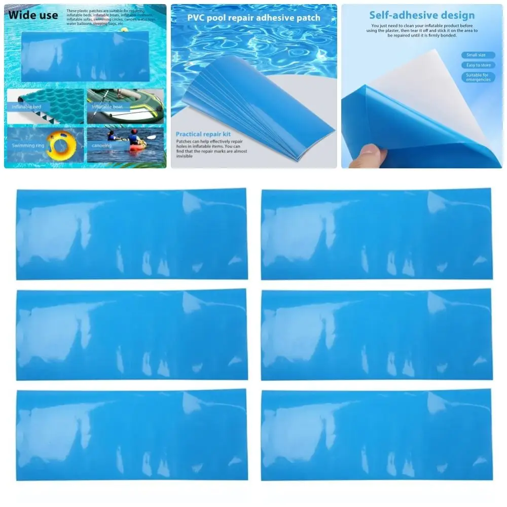 

10Pcs Underwater Repair Pool Repair Patches For Swimming Pool Self-Adhesive Pool Repair Kit Multifunctional PVC Patch Glue