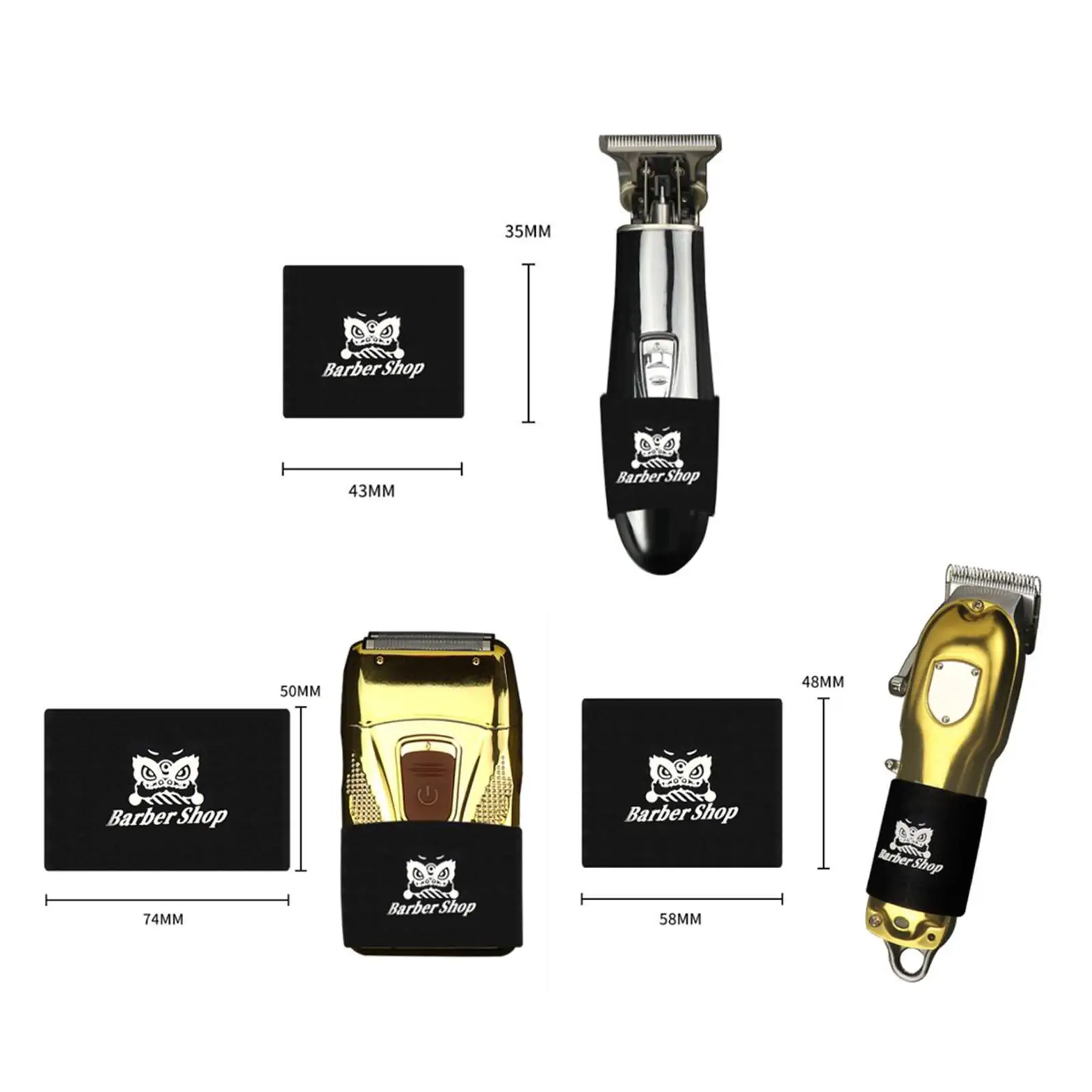 أربطة قبضة شعر من السيليكون ، سهلة التركيب وإزالة الجزء ، حلاق ، 3 إكسسوارات كم