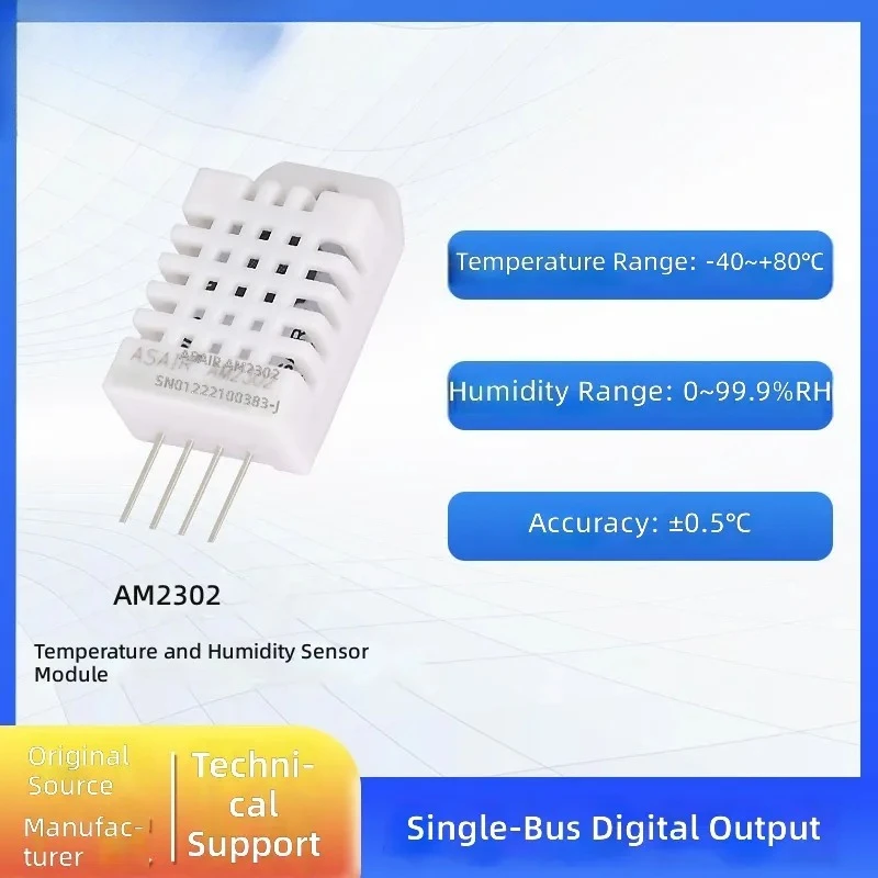 for AM2302 Single Bus Digital Temperature and Humidity Sensor Module High Sensitivity Temperature Control