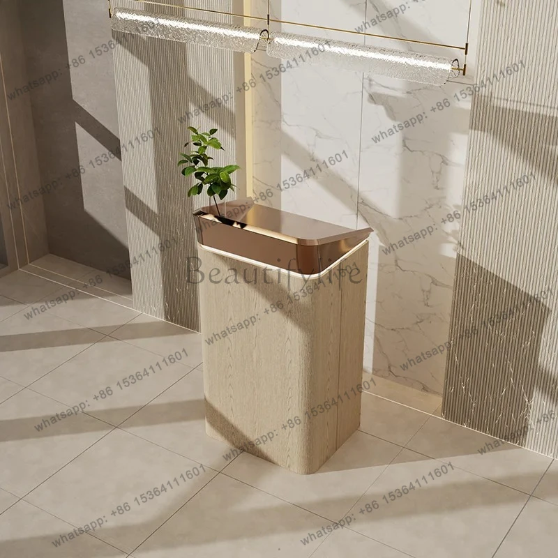 Company Front Desk Hotel Sales Department Beauty Salon Customer Service Counter Stainless Steel