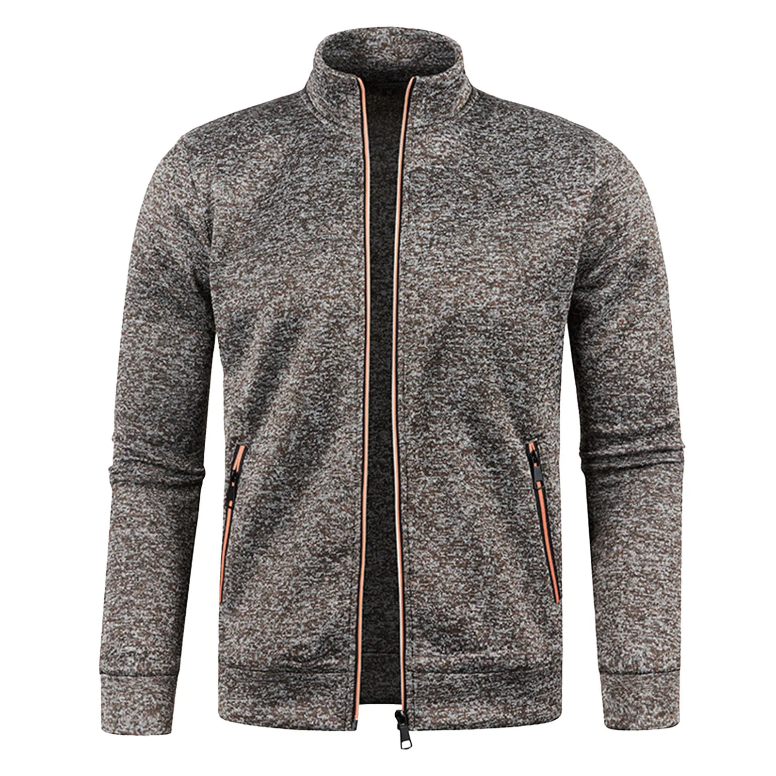 

Culture Jackets Men's Casual Slim Fit Sweater Jacket Long Sleeve Knitted Fabric Zipper Jacket Trench Coat for Men 5xl