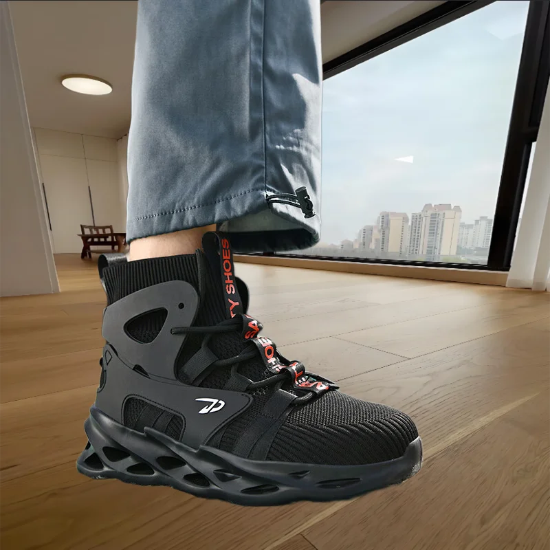 

Летняя обувь для защиты труда, новая мужская дышащая сетка, защита от ударов и проколов, ультралегкая мягкая подошва, универсальная уличная обувь